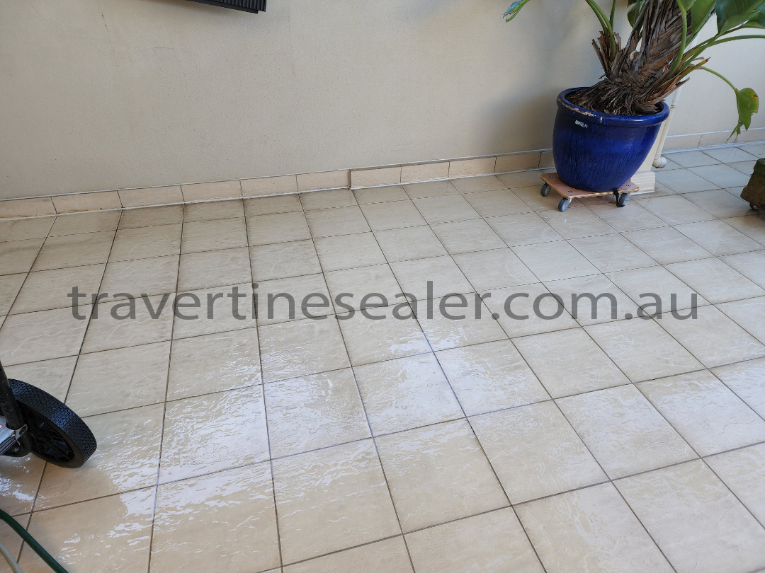  Williamstown After travertine floor cleaning and sealing