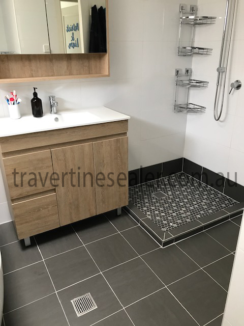  Mount Pleasant hard surface sealing shower cleaning floor Travertine