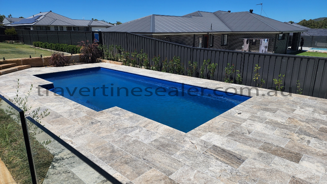  Camden Park pool decks sealing Travertine pool coping with natural stone