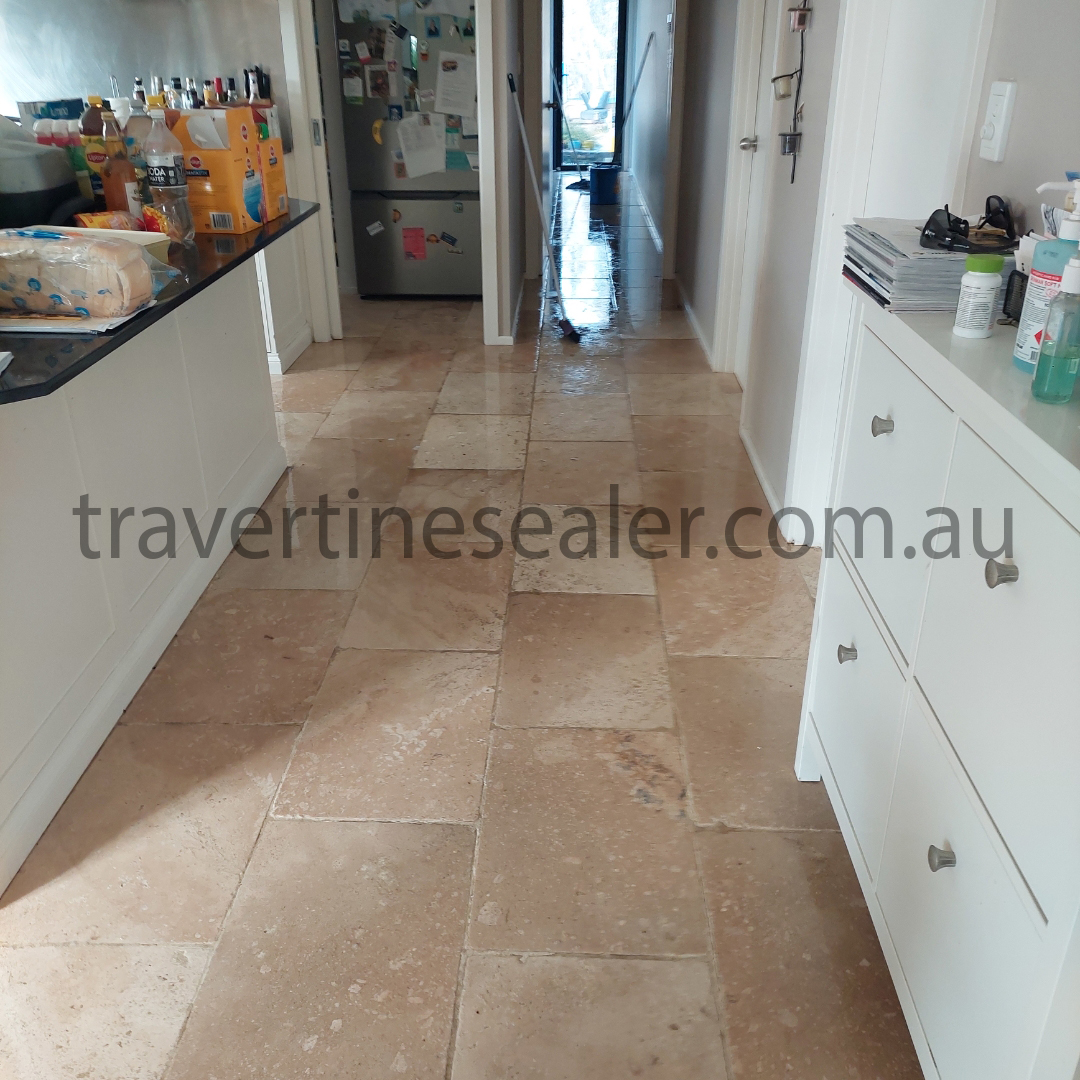 travertine Tile after Sealing