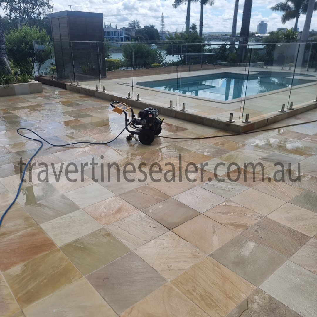  Kensington travertine after doing the sealing process